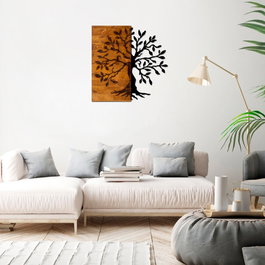 Wallity Agac Accesorio decorativo de pared en Nogal y Negro
